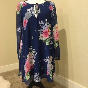Lined - flirty floral dress by Cotton candy